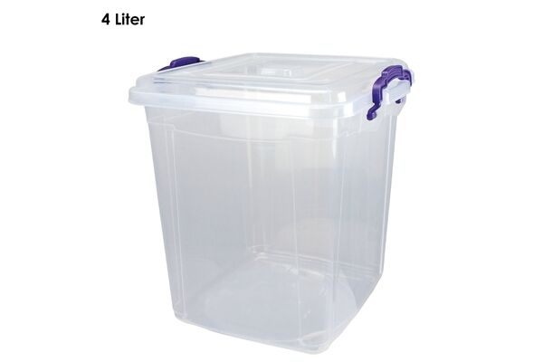  SOFIA Box mit Griffen, PP, 19,5x20x20cm, 4 L