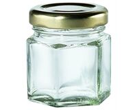 Mini-Konfitürenglas 47 ml im Tray, 6 St. (silber)