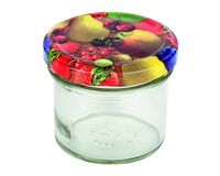 Sturzglas 125 ml, Ø 66 mm, Deckel Obstdekor