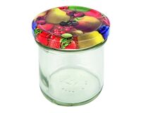 Sturzglas 167 ml, Ø 66 mm, Deckel Obstdekor
