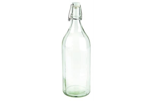  Glasflasche mit Bügelverschluss, 1 L
