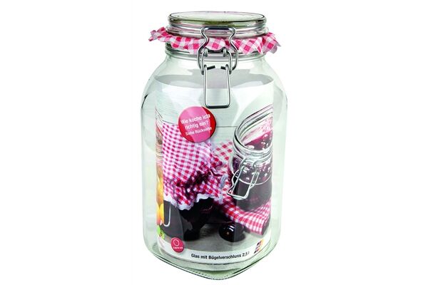  Glas mit Bügelverschluß, 2,5 L, Gothika