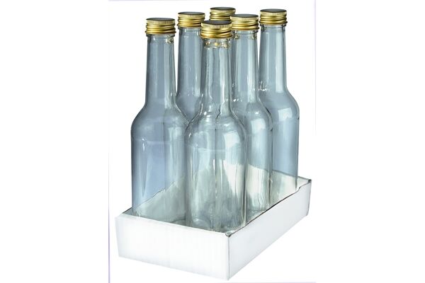  Schraubdeckel Flaschen, 350 ml im Tray, 6 St.