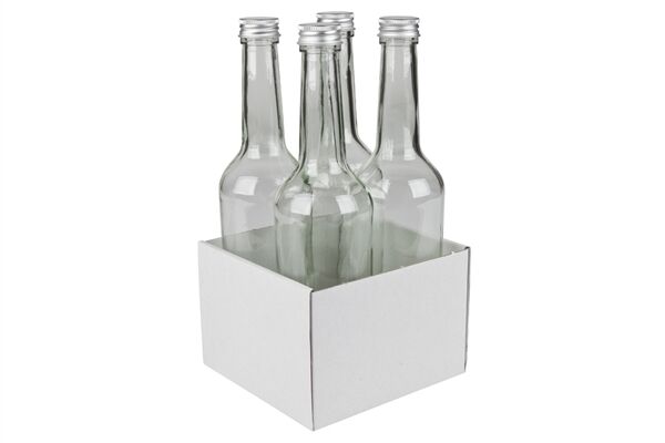 Schraubdeckel Flaschen, 500 ml im Tray, 4 St.