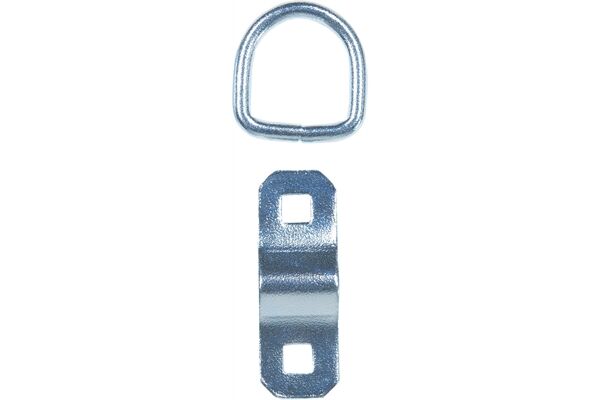  Zurröse mit D-Ring, verzinkt, 90 x 30 mm