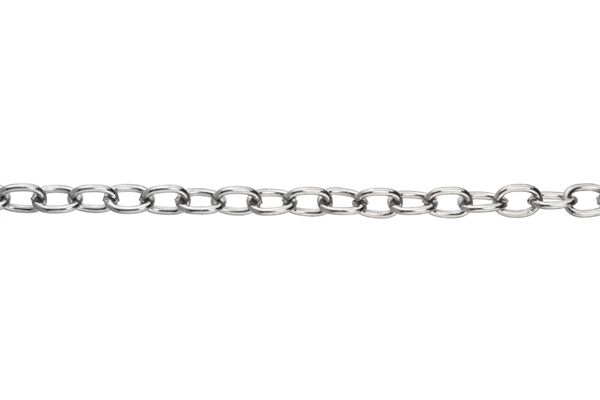  Forcatkette, vernickelt, 5,5x3,2 x1,0 mm