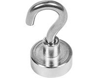 Neodym Magnethaken, Ø 20 x 7 mm, max. 11 kg (chrom)