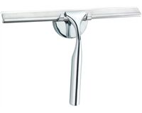Duschabzieher, Edelstahl incl. Halter (silber)