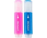 Textmarker, Keilspitze (pink/blau)