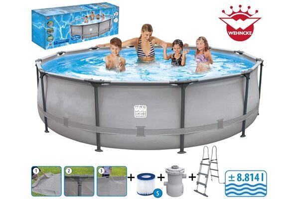  Stahlrahmenpool-Set 366 x 100 cm
