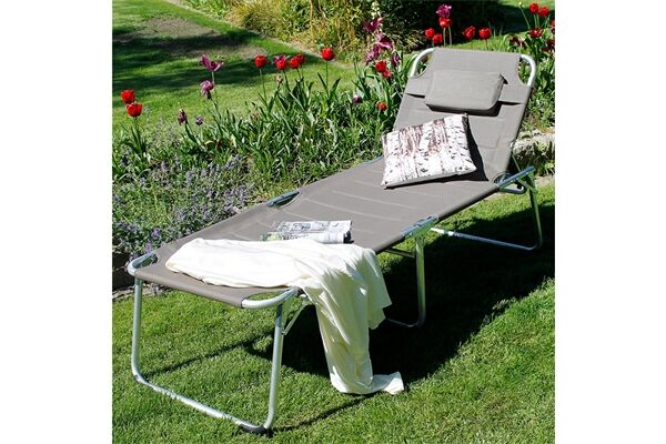  Aluminium Gartenliege, XXL, 200 x 70 x 45/95 cm
