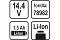  Li-Ion Akku, 14,4 V, 1,3 Ah