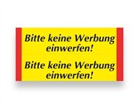 Aufkleber "Keine Werbung", PVC, 100 x 40 mm, 2 St.