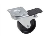 Möbellenkrolle, hart, Ø 50 mm, max. 40 kg (schwarz)