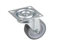 Apparate-Lenkrolle, weich, Ø 50 mm, max. 65 kg (grau)