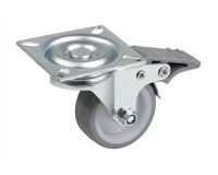 Apparate-Lenkrolle, weich, Ø 50 mm, max. 65 kg (grau)