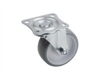 Apparate-Lenkrolle, weich, Ø 75 mm, max. 75 kg (grau)