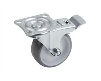 Apparate-Lenkrolle, weich, Ø 75 mm, max. 75 kg (grau)