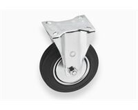 Bockrolle, vollgummi, Ø 125 mm, verzinkt