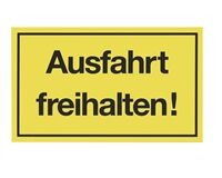 Hinweisschild "Ausfahrt freihalten!", 200x300 mm