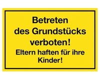 Hinweisschild "Betreten des Grundstücks verboten", 200x300 mm