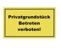 Hinweisschild Privatgrundstück Betreten verboten, 200x300 mm