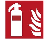 Hinweisschild "Feuerlöscher", lumineszent, 150x150 mm