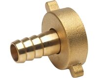 2 tlg. Schlauchverschraubung, messing, IG ½" x 1"
