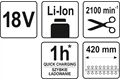  18 V Teleskop-Heckenschere ohne Akku