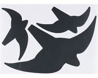 Vogelsortiment 3er Set schwarz (schwarz)