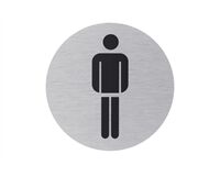 Aluminium Schild ''WC Herren", Ø 75 mm