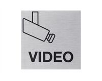Aluminium Schild "Video", 80 x 80 mm