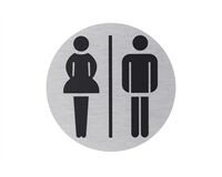 Aluminium Schild ''WC Damen/Herren'', Ø 75 mm
