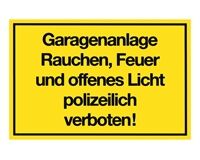 Hinweisschild "Garagenanlage", 200x300 mm