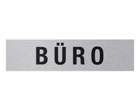 Aluminium Schild "Büro", 160 x 40 mm