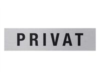 Aluminium Schild "Privat", 160 x 40 mm