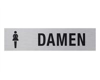 Aluminium Schild "WC Damen", 160 x 40 mm