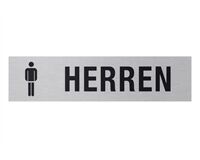 Aluminium Schild "WC Herren", 160 x 40 mm