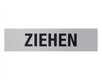 Aluminium Schild "Ziehen", 160 x 40 mm