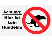 Hinweisschild "Kein Hundeklo", 200x300 mm