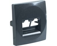 Abdeckung UAE/Cat.5e, Kreta (schwarz)