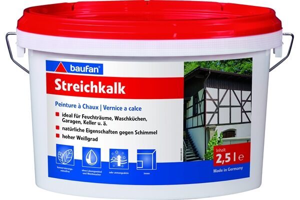 baufan Streichkalk, 2,5 L