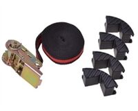 Filmer Verzurrgurt, PP/Stahl, 5 m x 25 mm (schwarz/rot)