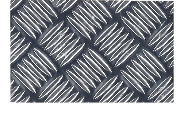 Kaiman Klebefolie, PVC, 200x45 cm, Alu-Optik Riffelblech