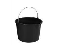 Baueimer mit Ausgießer, Kunststoff, 12 L (schwarz)