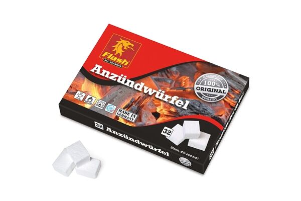  Flash Anzündwürfel, 32 Würfel, geschnitten