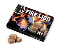 Fire Lion Anzündwürfel, 32 Würfel, geschnitten aus Holz & Wachs