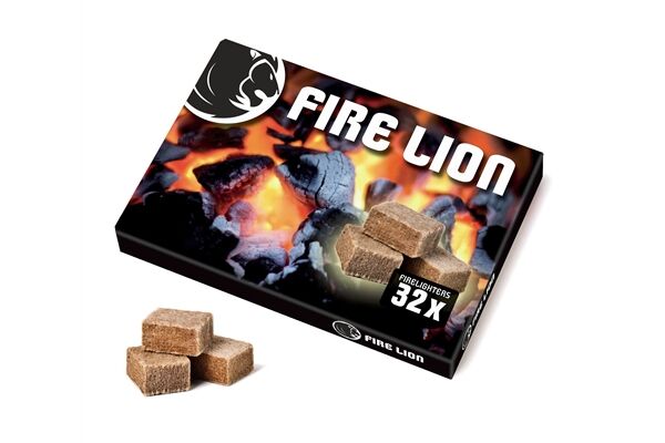  Fire Lion Anzündwürfel, 32 Würfel, geschnitten