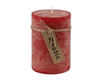 Kerze Rustic, Ø 7 x 10 cm (rot)