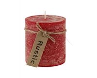 Kerze Rustic, Ø 7 x 7,5 cm (rot)